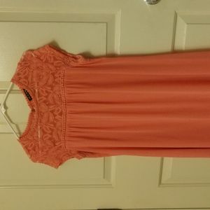 Coral Short Sleeve Dress